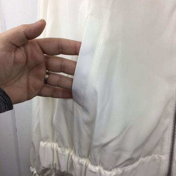 Express Bomber Jacket, NWT Cream Bomber Zip Jacket, Size - Medium - Picture 6 of 8